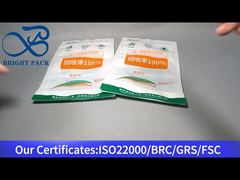 bolsa reciclable con cremallera de fondo plano