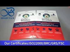 bolsa ziplock de pie para comida para mascotas