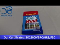 Bolsa de plástico de pie para limpiacristales.