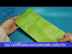 bolso verde de fondo plano con cremallera