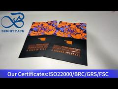 bolsa de pie naranja con ventana transparente