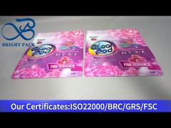 Bolsa ziplock de pie morada para cápsula de detergente para ropa