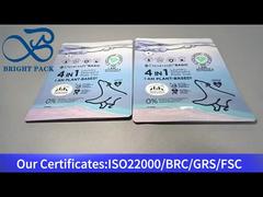 bolsa con cremallera de pie con vainas de lavandería azules