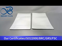 bolsa ziplock blanca de pie