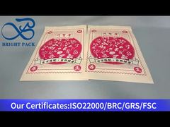 bolsa ziplock amarilla con ventana transparente