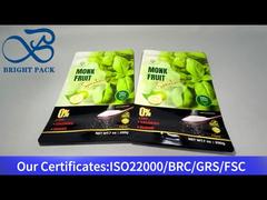 bolsa verde de pie para azúcar saludable