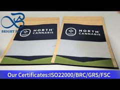 Bolsa ziplock azul con ventana transparente para cannabis