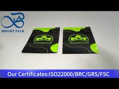 bolso de plástico verde y negro pequeño de pie ziplock