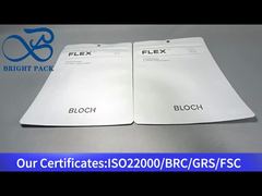 bolsa de aluminio de papel blanco grande compuesto con ventana transparente para zapatos