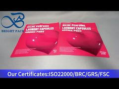 bolsas rojas con cierre de cremallera para cápsulas de lavandería y cápsulas de aroma