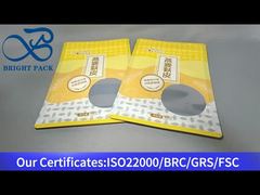 bolsa compuesta de papel de aluminio amarilla para avena de 450 g