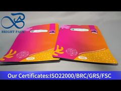 bolsa roja con cremallera y fondo plano para polvos de 1 kg