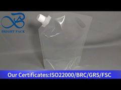 bolsas con boquilla de líquido transparente al por mayor