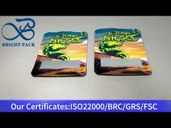 bolso de cremallera de aluminio naranja con ventana transparente