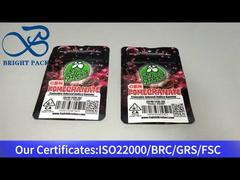 bolsas de salida a prueba de niños personalizadas para gomas indica con infusión de cannabis