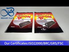 Bolsa de envasado de alimentos con ventana transparente para rollos crujientes recubiertos de chocolate