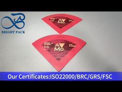 Bolsa de embalaje roja de forma irregular para café 15g.