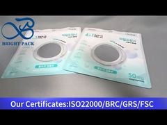 bolsa de embalaje blanca a prueba de niños con ventana transparente para cápsulas de lavandería