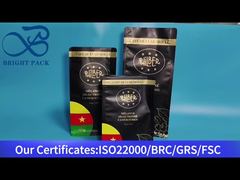 bolsa fondo plano negra con válvula 1kg