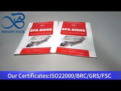 Bolsa de embalaje de plástico blanco con cremallera para limpiador desinfectante de baño 80g