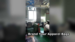 Bolso impreso personalizado del almacenamiento de la ropa del logotipo de la marca de la ventana clara del portatrajes