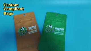 Mayorista de bolsas a prueba de niños con impresión personalizada que cumple con las normas de EE. UU. y UE para marcas de cannabis