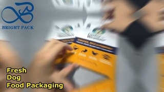 Bolsa de embalaje de polietileno amarilla para comida para perros 170g.