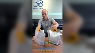 Bolsa de canalón Bolsa de envasado de líquidos hermética de calidad alimentaria a prueba de fugas