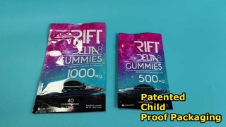 Bolsas Ziplock a prueba de niños de tamaño personalizado patentadas en EE. UU. para las necesidades de cumplimiento del cannabis