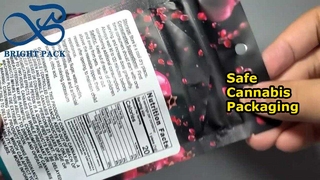 Embalaje de cannabis a prueba de niños.