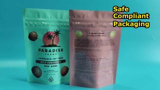 Bolsas personalizadas a prueba de niños para cannabis con soluciones de cumplimiento CR patentadas en EE. UU.