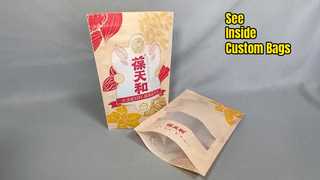 Bolsa de plástico con cremallera y ventana transparente personalizada