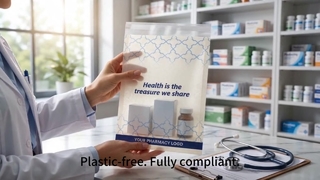 Bolsa médica de empaquetado de lujo translúcida del papel cristalino de la barrera de Pharma