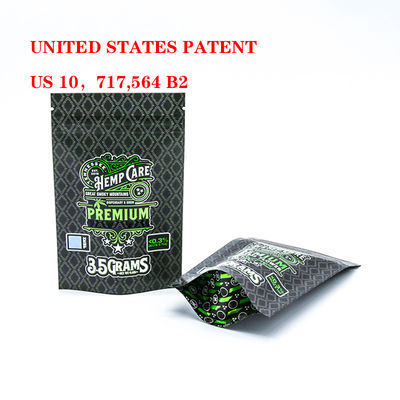 3.5g 7g bolsas anti-olor Mylar seguridad resistente a los niños cierre de cremallera de pie bolsas de embalaje de alimentos logotipo personalizado soportado