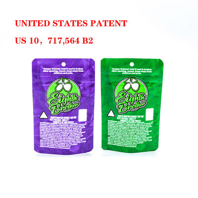 Resistente a olores cerradura con cremallera de plástico bolsas de protección para niños bolsas de comida autoportantes hechas a medida