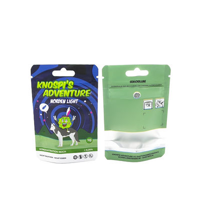 Impresión a medida Cerradura a prueba de niños, cerradura a prueba de olor, embalaje vuelva a cerrarse Bolsas de Mylar para hierbas de tabaco Embalaje de cigarrillos