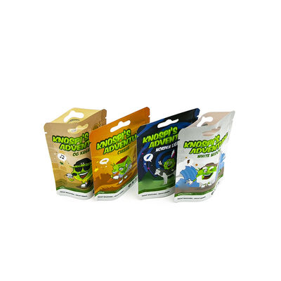 Bolsa de papel de aluminio colorida Impresión personalizada vuelva a cerrarse, resistente al olor, cremallera, bolsa de embalaje Mylar