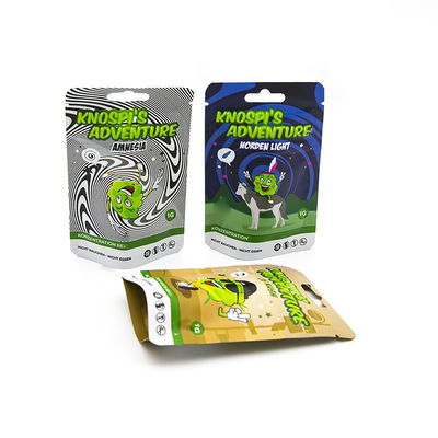 Impresión a medida cremallera a prueba de niños a prueba de olores embalaje resealable bolsas de Mylar para el tabaco hierbas peligrosas cigarrillo