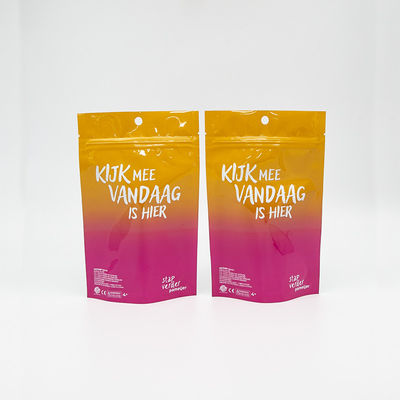 Cerradura patentada para niños pequeños FDA Materia prima de grado alimenticio a prueba de humedad y hermética para niños Cerradura Bolsa de cremallera Bolsas Mylar personalizadas