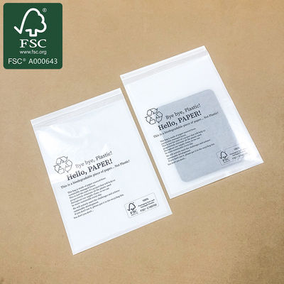 Amistoso con el medio ambiente bolsas de papel transparentes 100% degradables para camisetas, calcetines