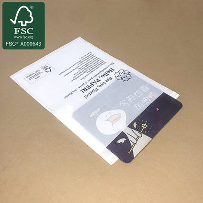 Bolsas de papel de vidrio translúcidas biodegradables personalizadas para el embalaje de ropa