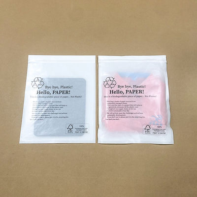 Bolsas de papel de cera de vidrio subtranslúcidas biodegradables recicladas con su propio logotipo