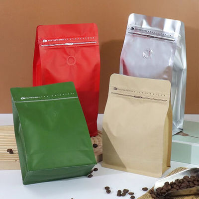 Bolsas de café sellables térmicamente reutilizables con buena barrera de papel de aluminio y material de calidad alimentaria