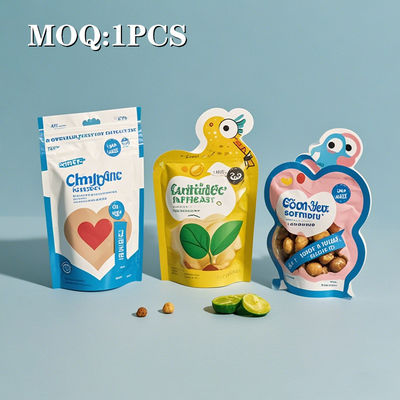 Bolsa de cremallera Mylar resistente a los niños con diseño de corte a presión para el transporte seguro de maleza