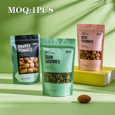 Bolsas Mylar de grado alimenticio bolsas de pie con cremallera de aluminio a prueba de humedad embalaje de alimentos