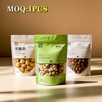 Logotipo personalizado Embalaje de alimentos impresos Frutas secas Snack Doypack papel de aluminio plástico a prueba de olor Ziplock Stand Up Pouch Bolsa Mylar