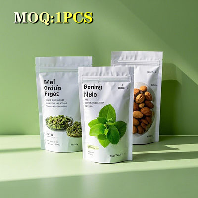 Impresión colorida Mat Custom 90g Embalaje de té de hierbas Bolso de pie