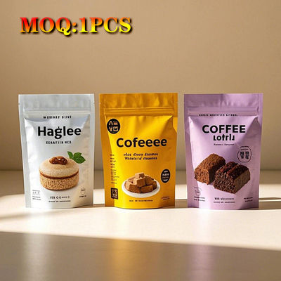 Logotipo personalizado Limpia / transparente / mate / congelado auto sellado duradero cerradura por cremallera Bolsas de plástico para alimentos