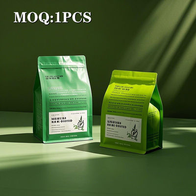 Bolsas de aluminio de fondo plano duraderas para té y café
