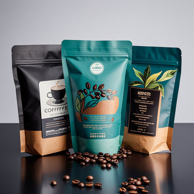 Bolsas Mylar al por mayor con logotipo personalizado - Bolsas con cierre hermético de papel de aluminio a prueba de olores para envasado de alimentos y café